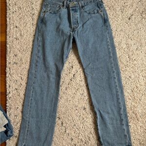 Levi's 501 Blue Straight Jeans